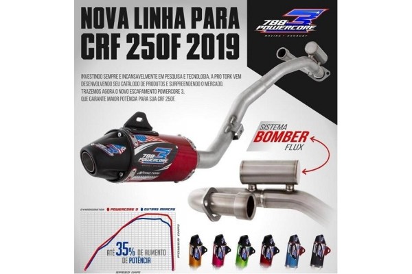 ESCAPAMENTO CRF 250 2019 788 POWERCORE 3